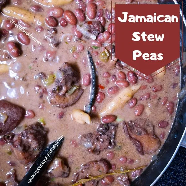 A pot of Jamaican Stew Peas