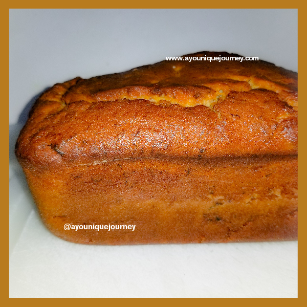 A beautiful Plantain Bread loaf.