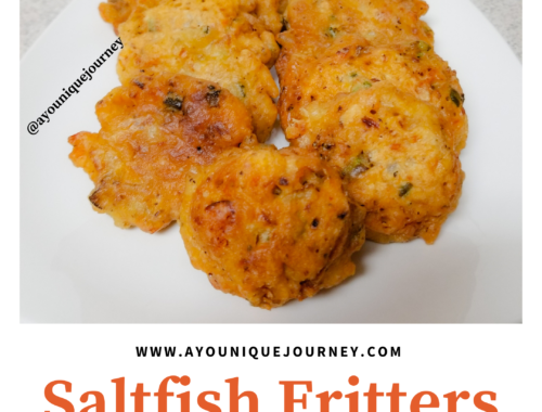 Some flavorful Saltfish Fritters on a plate.