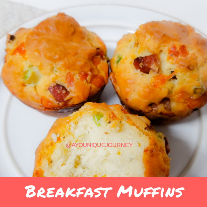 Breakfast Muffins on a plate.