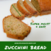 Zucchini Bread slices showing the grated zucchinis after baking.
