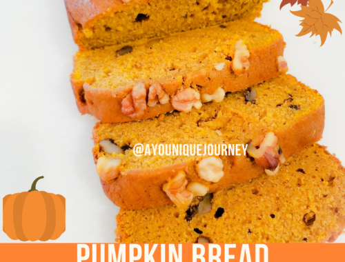 Pumpkin Bread with all the fall spices and flavors.