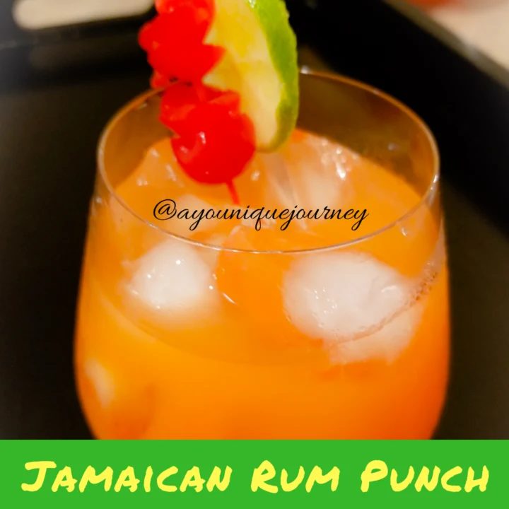 A glass of Jamaican Rum Punch.
