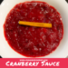 Cranberry Sauce in a white Bowl ready to be served.