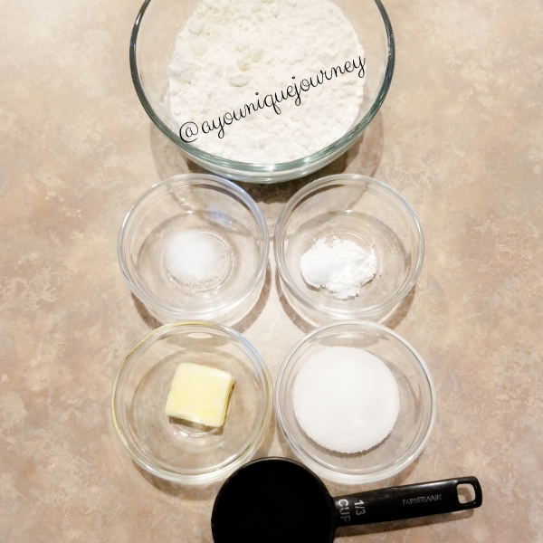 All the ingredients to make some Fried Dumplings.