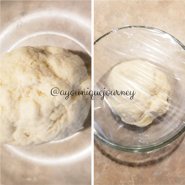 After the dough was formed, it was covered and allow to rest for about an hour.