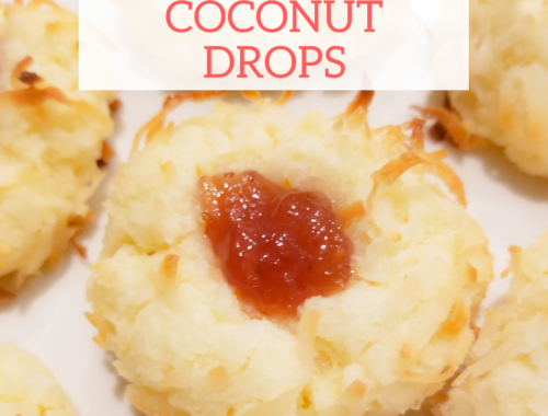 Jeweled Coconut Drops for the Holidays.