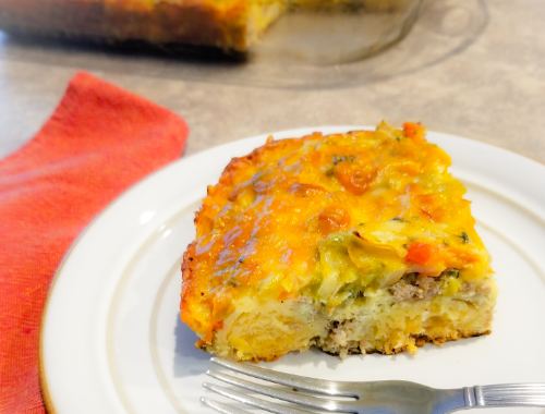 Sausage Eggs Biscuit Breakfast Casserole