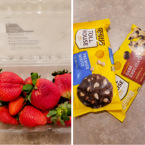 Items to make Chocolate Covered Strawberries.