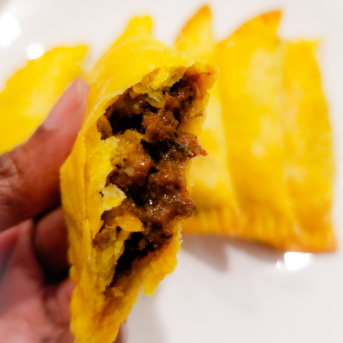 Jamaican Beef Patties with ground beef and flaky p