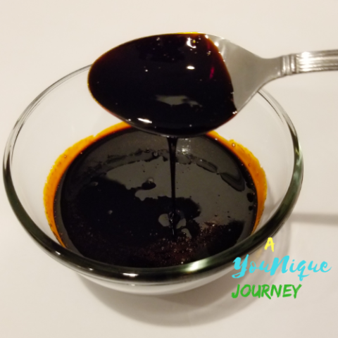 Homemade Browning Sauce Recipe in a small glass bowl.