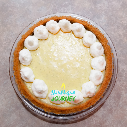 Key Lime Pie with dollop of fresh homemade whipped cream.