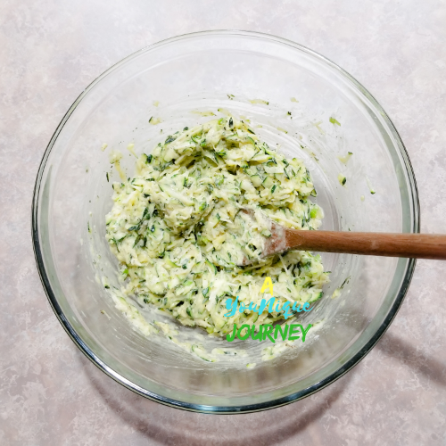 The Zucchini Fritters mixture.