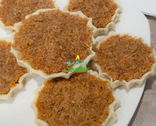 Jamaican Gizzada on a white plate