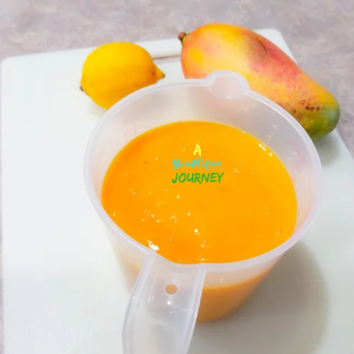 Mango puree to make Mango Lemonade.