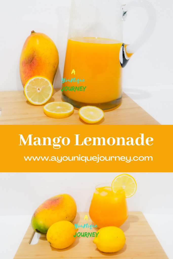 Pinterest Image for Mango Lemonade Drink