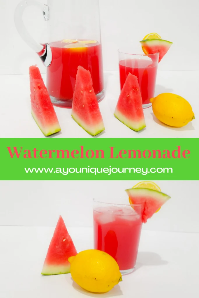 Pin for later. Watermelon Lemonade Pinterest Image