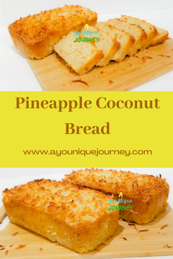 Pinterest Image for Pineapple Coconut Bread