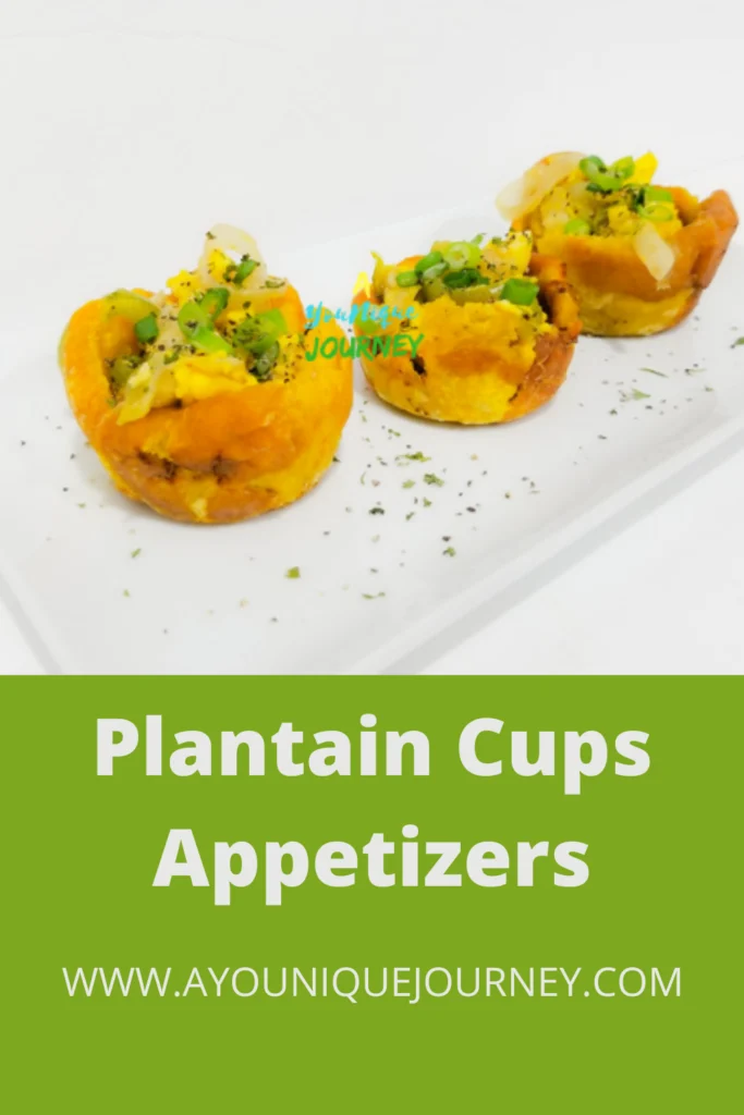 Pinterest Image for Plantain Cups Appetizers,