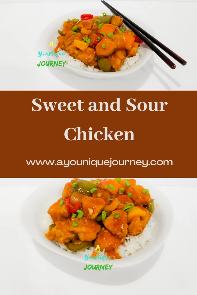 Sweet and Sour Chicken Pinterest Image.