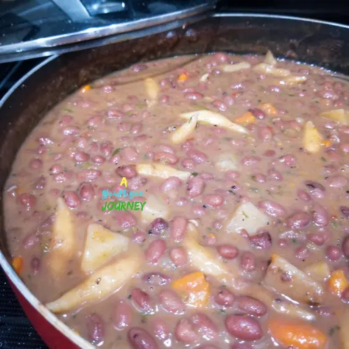 Jamaican Vegan Stew Peas ready to eat.