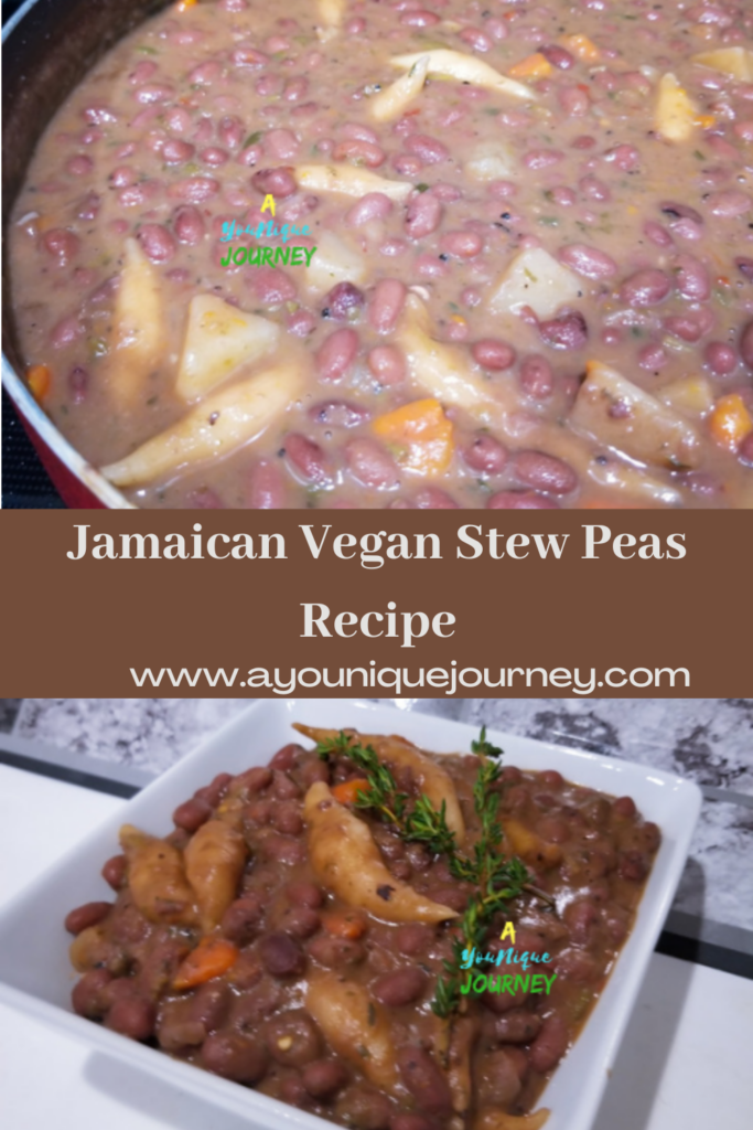Pinterest Image for Jamaican Vegan Stew Peas
